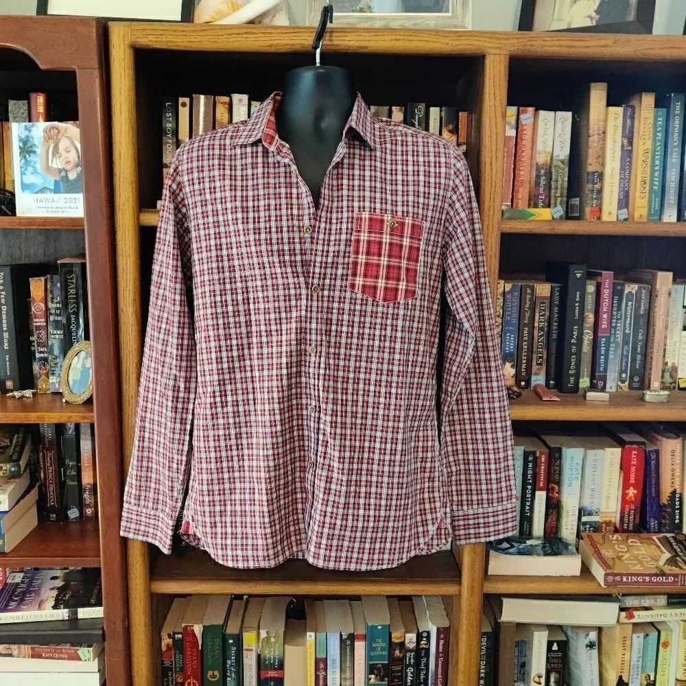 TED Baker button down plaid euc size 3